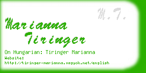 marianna tiringer business card